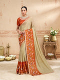 Laxmipati Kurkure Silk Blend Embroidered Saree